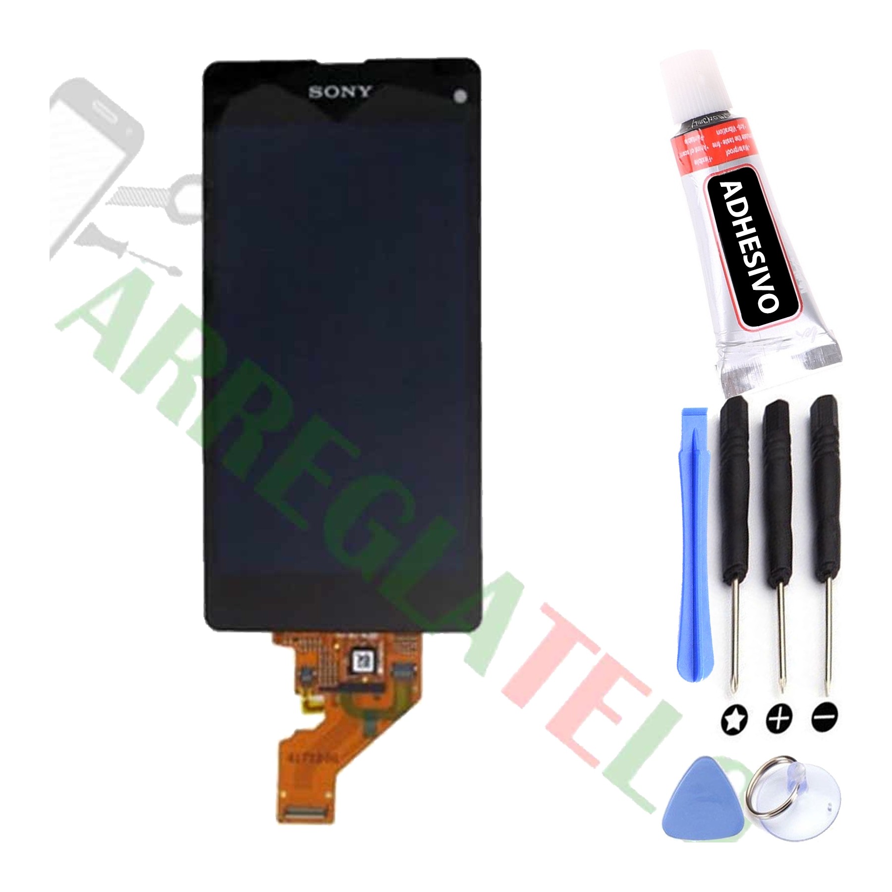 Kit Reparación Pantalla para Sony Xperia Z1 Compact Mini D5503 Negra