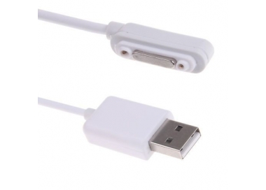 Cable USB Magnetico Carga y Datos Para Sony Xperia Z1 Z Ultra Z2 Z3 Blanco ARREGLATELO - 1
