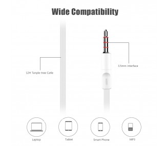 Auriculares Con Cable Y Microfono Deportivos Para Lg Samsung Xiaomi Ps4 Huawei