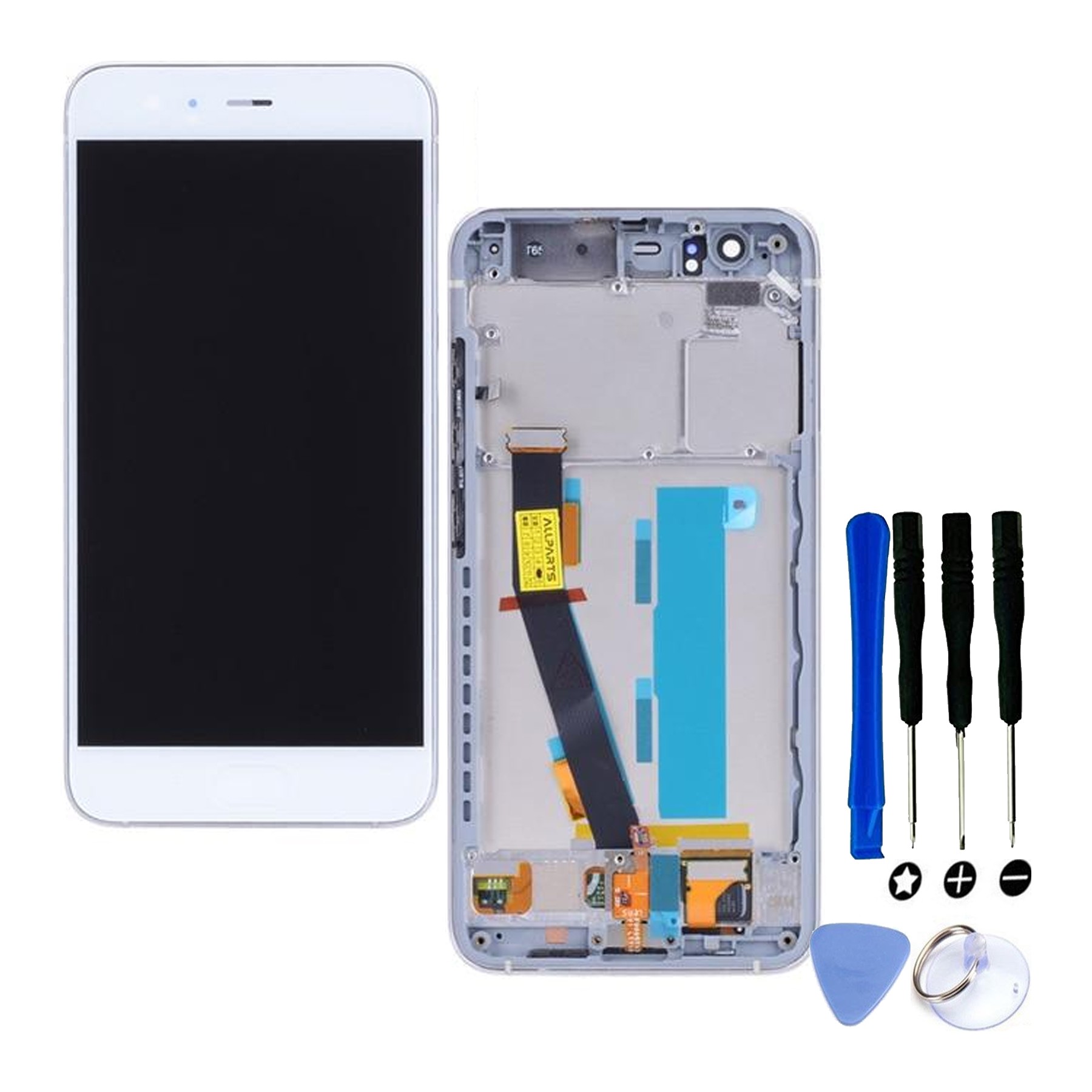 Kit Reparación Pantalla Para Xiaomi Mi 6, Mi6, Con Marco Blanca