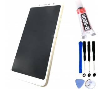Display with Frame for BQ Aquaris X2, X2 Pro, Color White  - 1