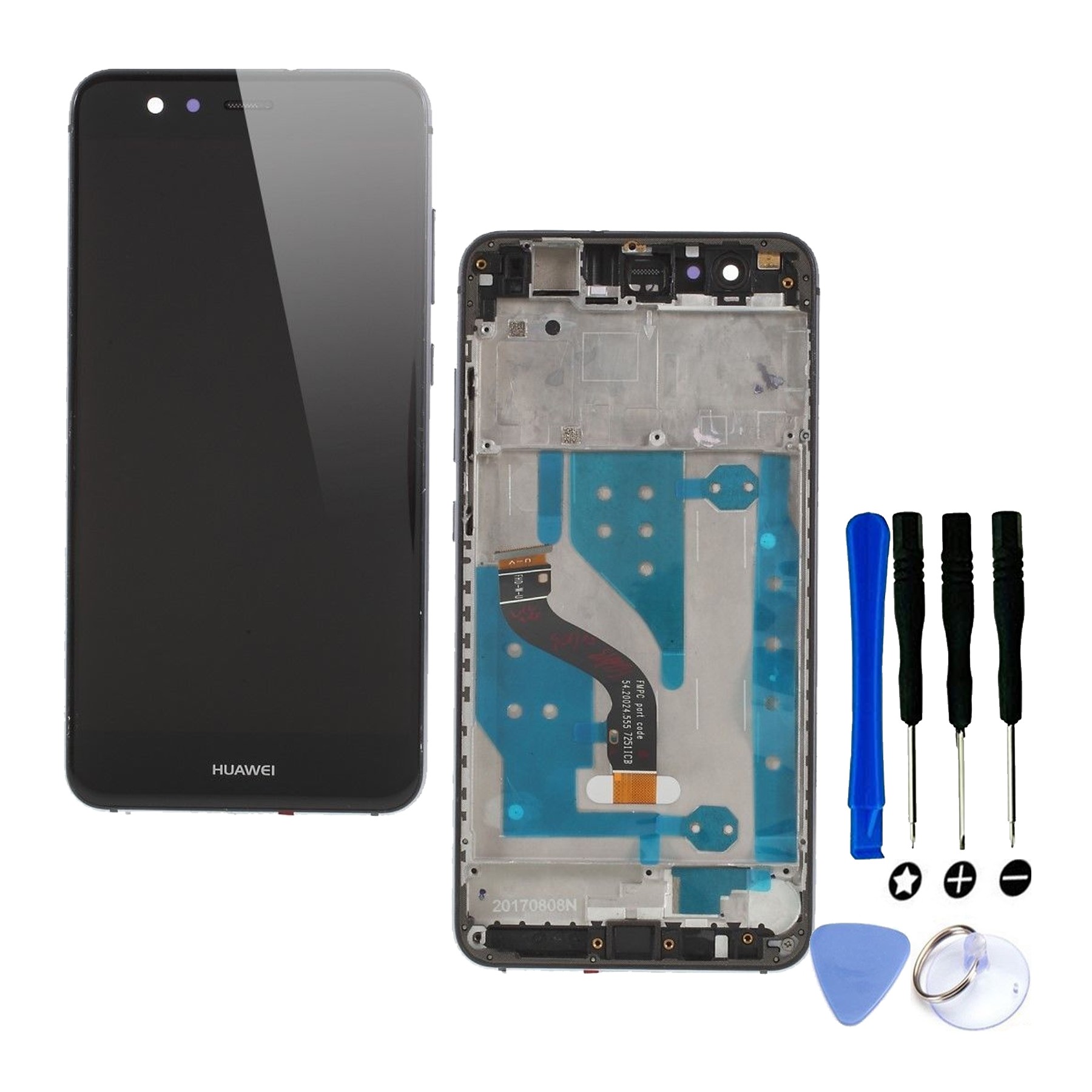 Pantalla con Marco Para Huawei P10 Lite Negra