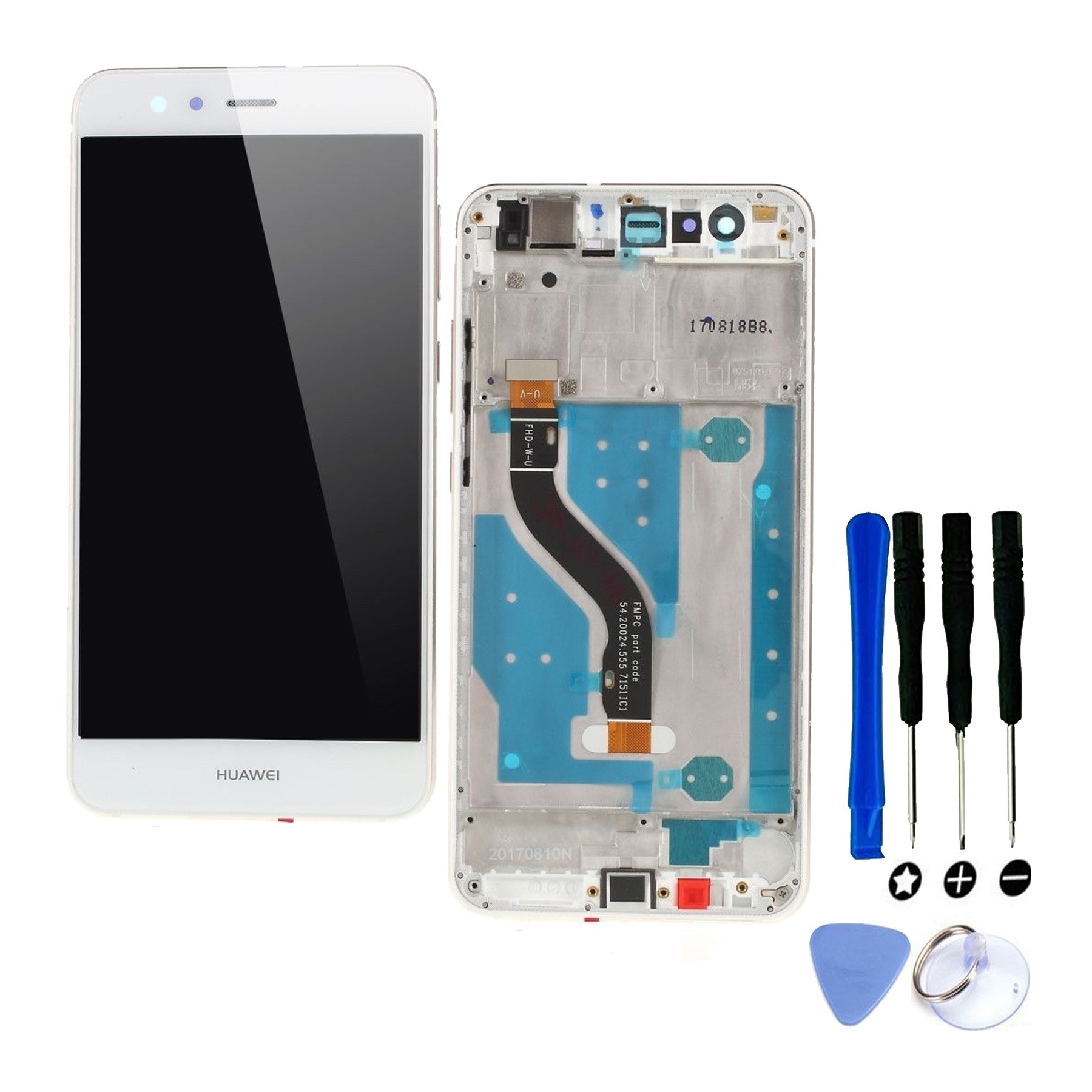 Kit Reparación Pantalla Para Huawei P10 Lite Con Marco Blanca
