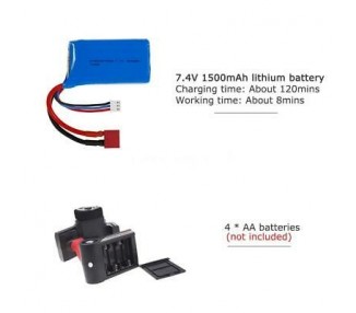 Wltoys A959-B 2.4G 1/18 4Wd 70Km/H Eléctrico Rtr Off Road Buggy Rc Coche R4H0