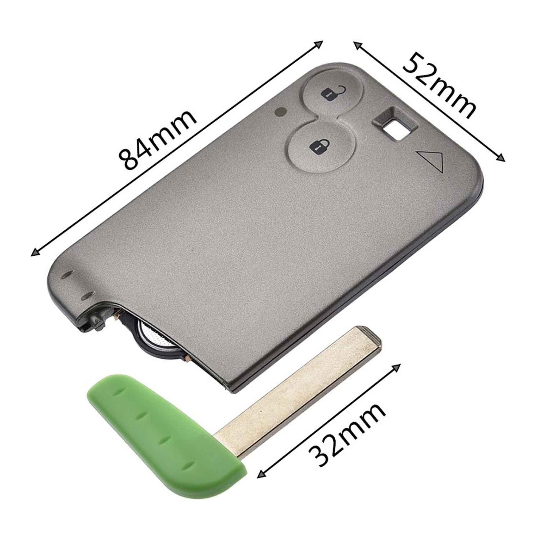 Carcasa 2 Botones Compatible Para Tarjeta De Renault Laguna 2 Con Espada Llave