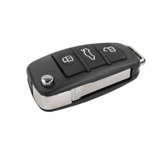 Carcasa Llave Mando Compatible para Audi A2 3 A4 A6 A8 Q3 Q5 Q7 TT Con 3 Botones