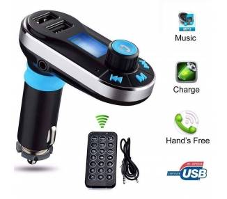 Transmisor FM Cargador USB Reproductor MP3 Manos Libres Bluetooth para Coche ARREGLATELO - 1