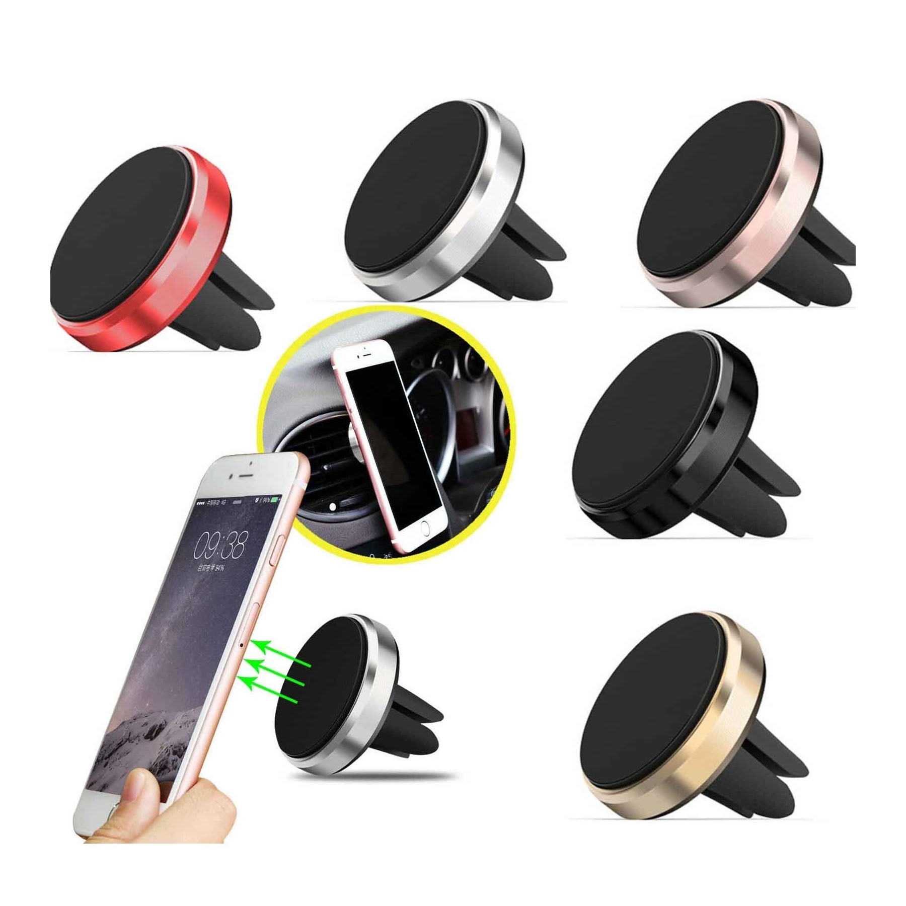 Soporte Magnetico Para Rejilla De Coche Con Iman Potente Gps Movil Gps