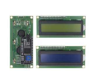 Lcd 1602 Pantalla Azul + Adaptador Iic/I2C Compatible Arduino Display P0021