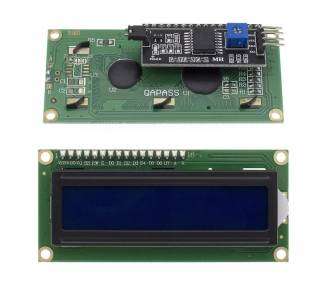 Lcd 1602 Pantalla Azul + Adaptador Iic/I2C Compatible Arduino Display P0021