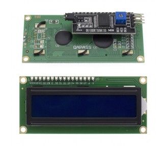 LCD 1602 Pantalla AZUL + adaptador IIC/I2C compatible arduino Display P0021