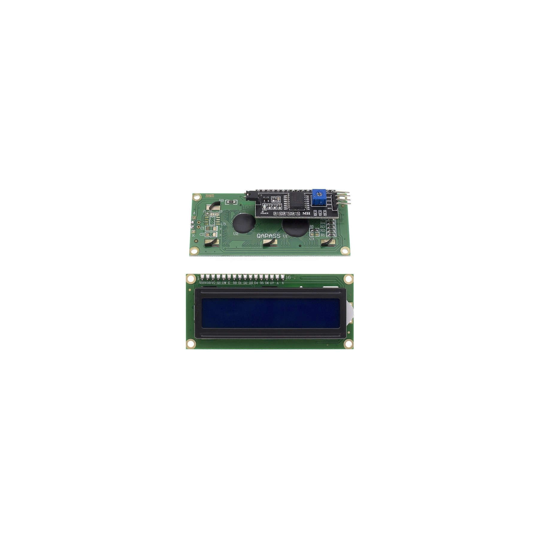 LCD 1602 Pantalla AZUL + adaptador IIC/I2C compatible arduino Display P0021