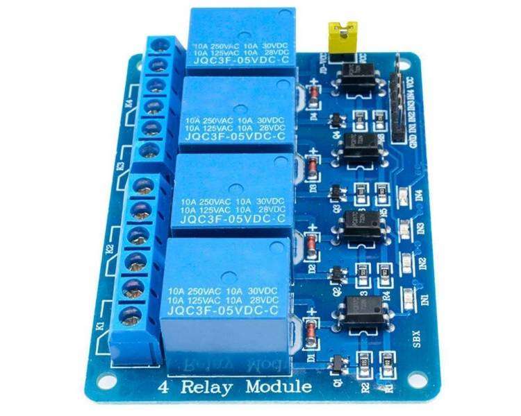 Modulo Rele 5V 10A De 4 Canales Para Arduino Arm Pic Avr Dsp Relay Raspberry Pi