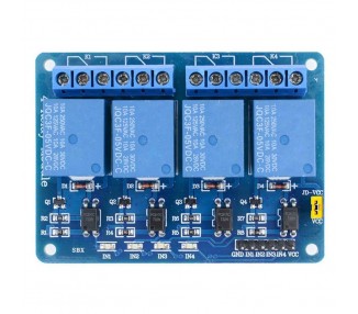 Modulo Rele 5V 10A De 4 Canales Para Arduino Arm Pic Avr Dsp Relay Raspberry Pi