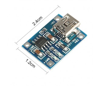 Módulo Cargador Baterias De Litio Tp4056 5V 1A Mini Usb Charger Li-Ion Lipo A008