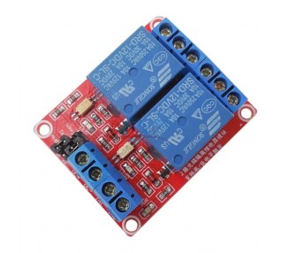 Modulo Rele 12V 10A De 2 Canales Disparo Bajo/Alto Para Arduino