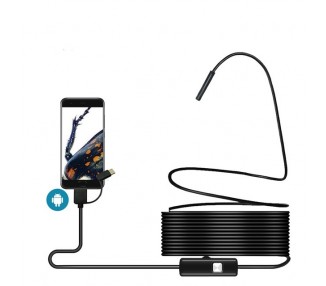 Camara Endoscopica Android Inspeccion Tuberia Coche Otg Micro Usb 1M Pc Movil