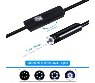 Camara Endoscopica Android Inspeccion Tuberia Coche Otg Micro Usb 1M Pc Movil