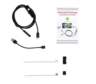 Camara Endoscopica Android Inspeccion Tuberia Coche Otg Micro Usb 1M Pc Movil