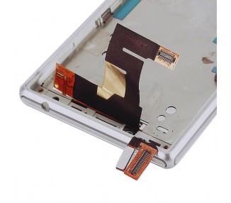 Display For Sony Xperia M2, Color White, With Frame ARREGLATELO - 3