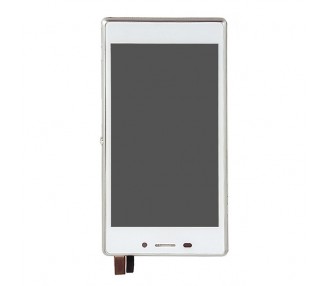 Display For Sony Xperia M2, Color White, With Frame