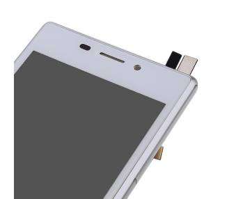 Display For Sony Xperia M2, Color White, With Frame ARREGLATELO - 7