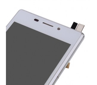 Display For Sony Xperia M2, Color White, With Frame