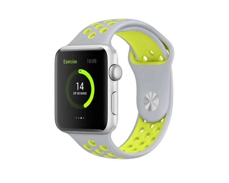 Apple Watch (Series 2) 42 Mm - Aluminio Plata - Correa Deportiva Gris/Verde
