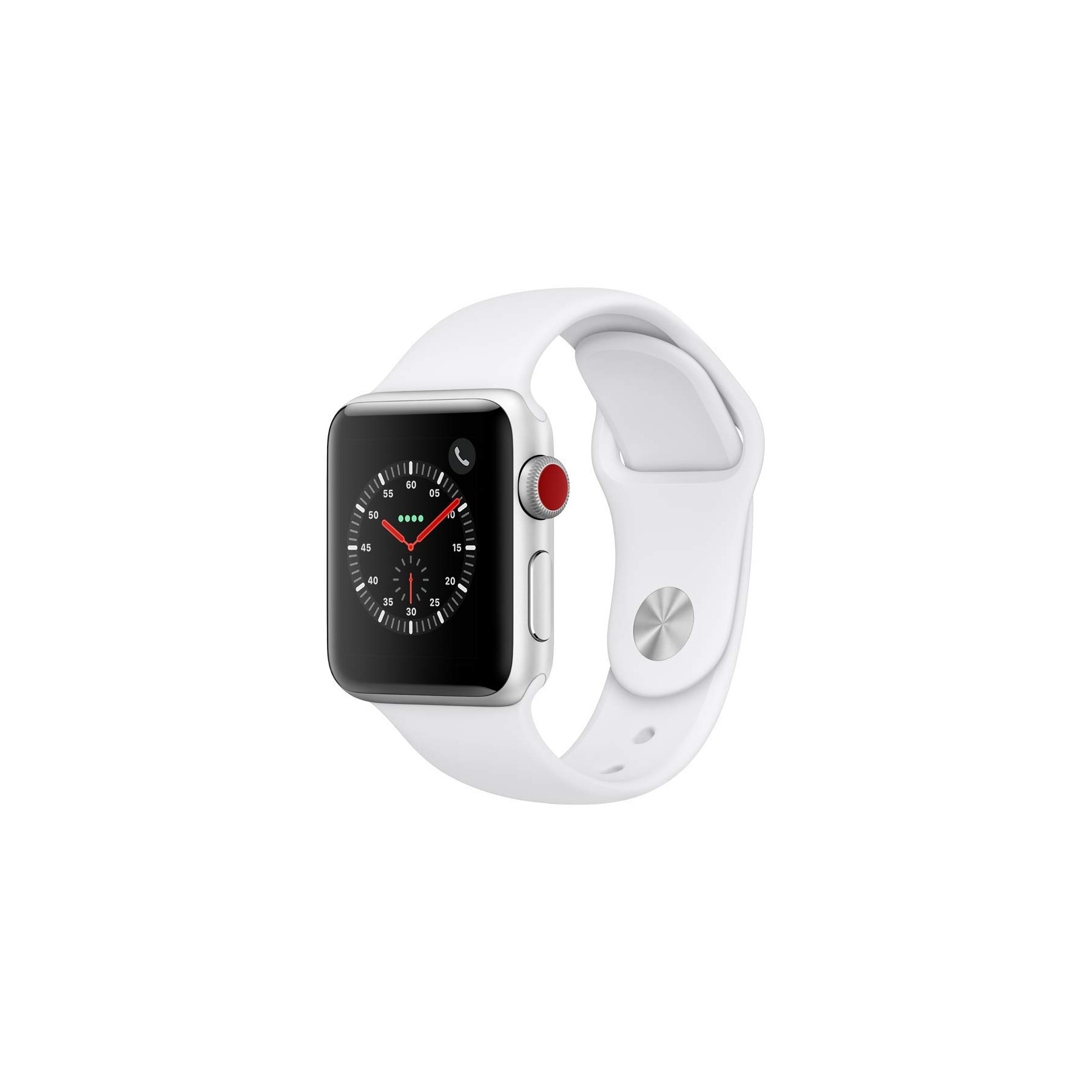 Apple Watch (Series 3) 42 - Aluminium Argent - Bracelet Sport Blanc
