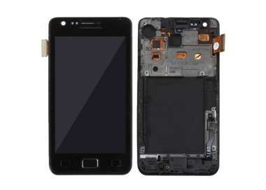 Plein écran avec cadre pour Samsung Galaxy S2 i9100 Noir Noir ARREGLATELO - 2