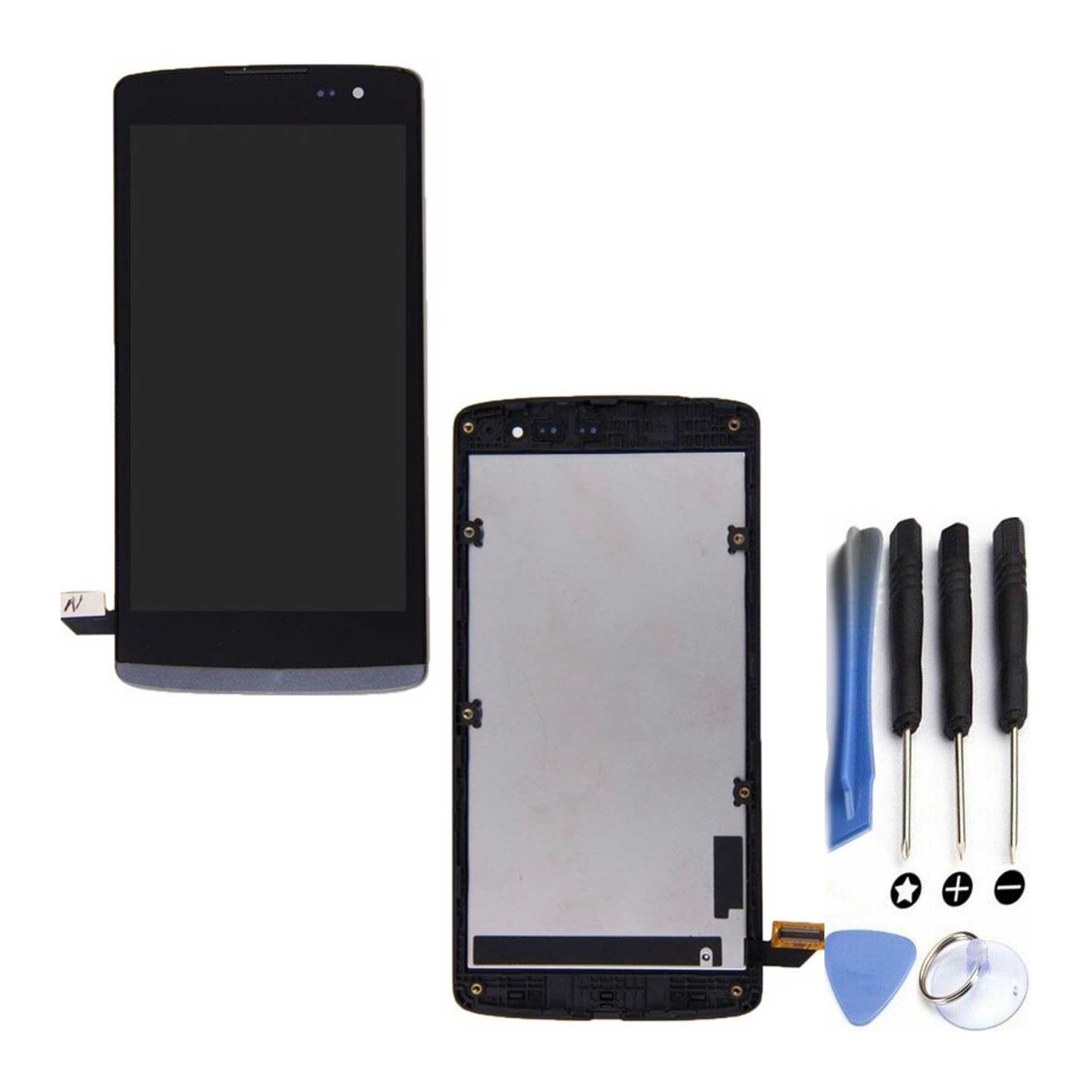 Kit Reparación Pantalla Para Lg Leon H340 Con Marco Negra