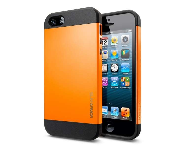 Funda Carcasa Tpu Para iPhone 5 5S Slim Armor Color Naranja