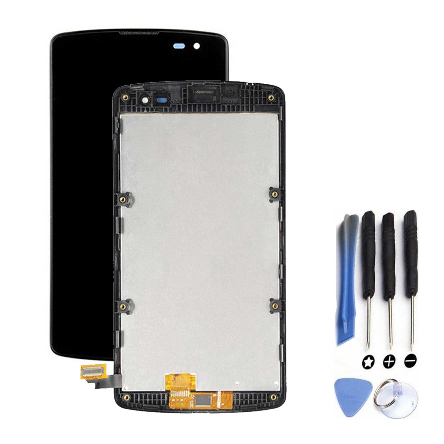 Kit Reparación Pantalla Para Lg L Fino F60 D390 Con Marco Negra