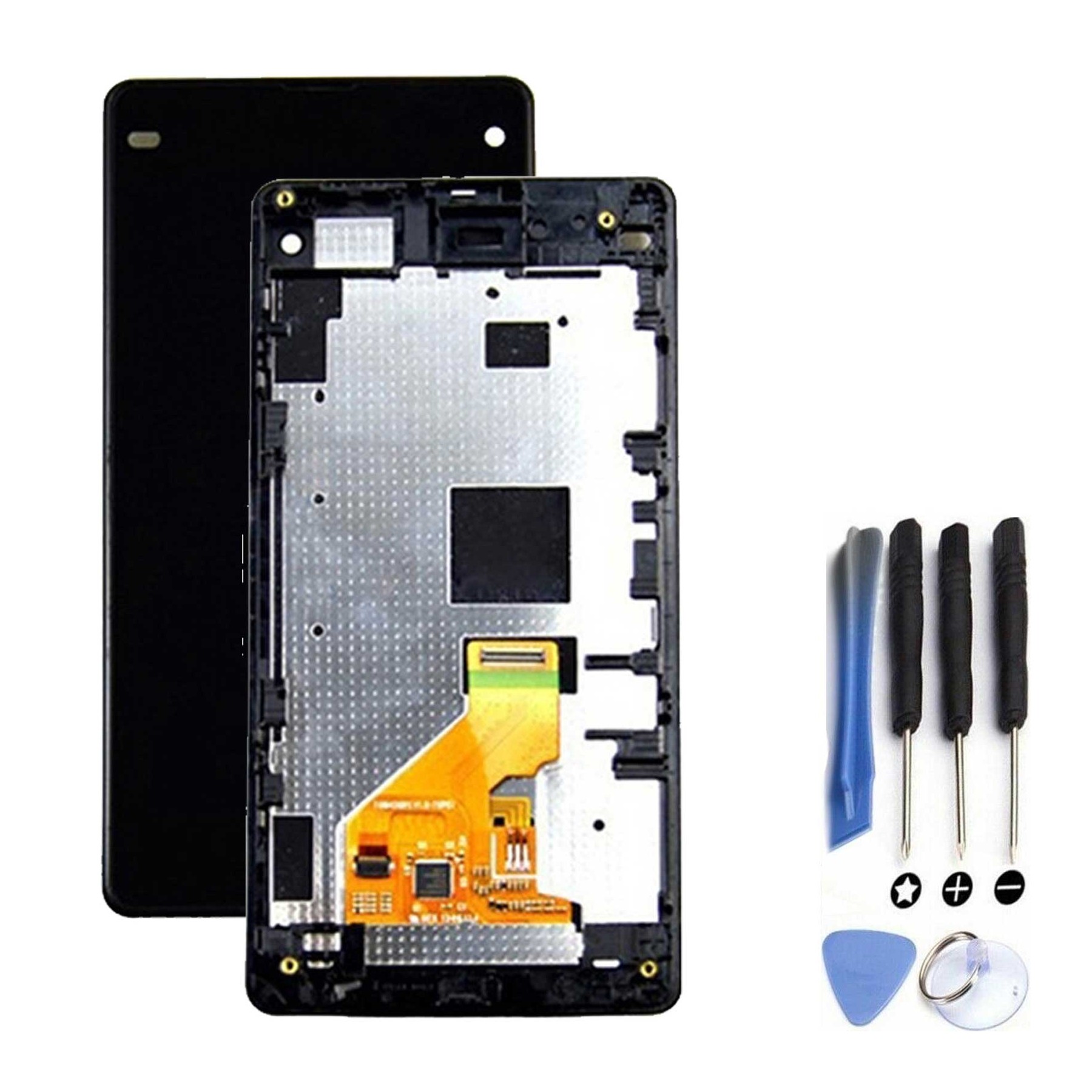 Kit Reparación Pantalla Para Sony Xperia Z1 Compact D5503, Con Marco Negra