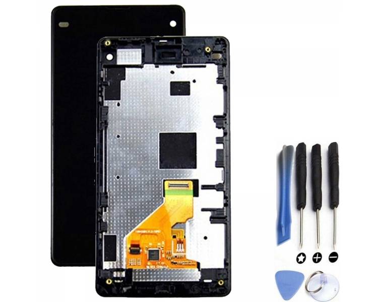 Display For Sony Xperia Z1 Compact, Color Black, With Frame ARREGLATELO - 3