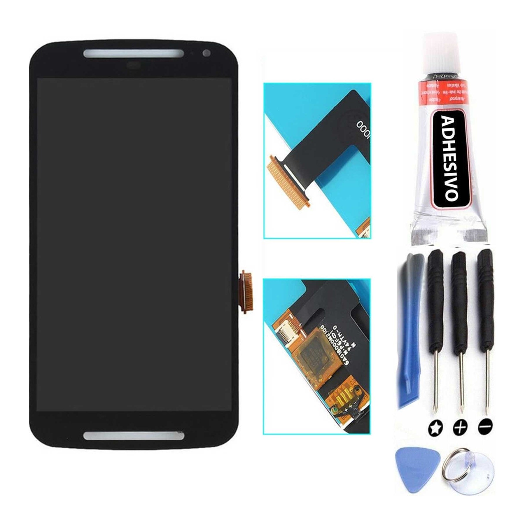 Kit Reparación Pantalla para Motorola Moto G2 Xt1062 Hasta Xt1069 Negra
