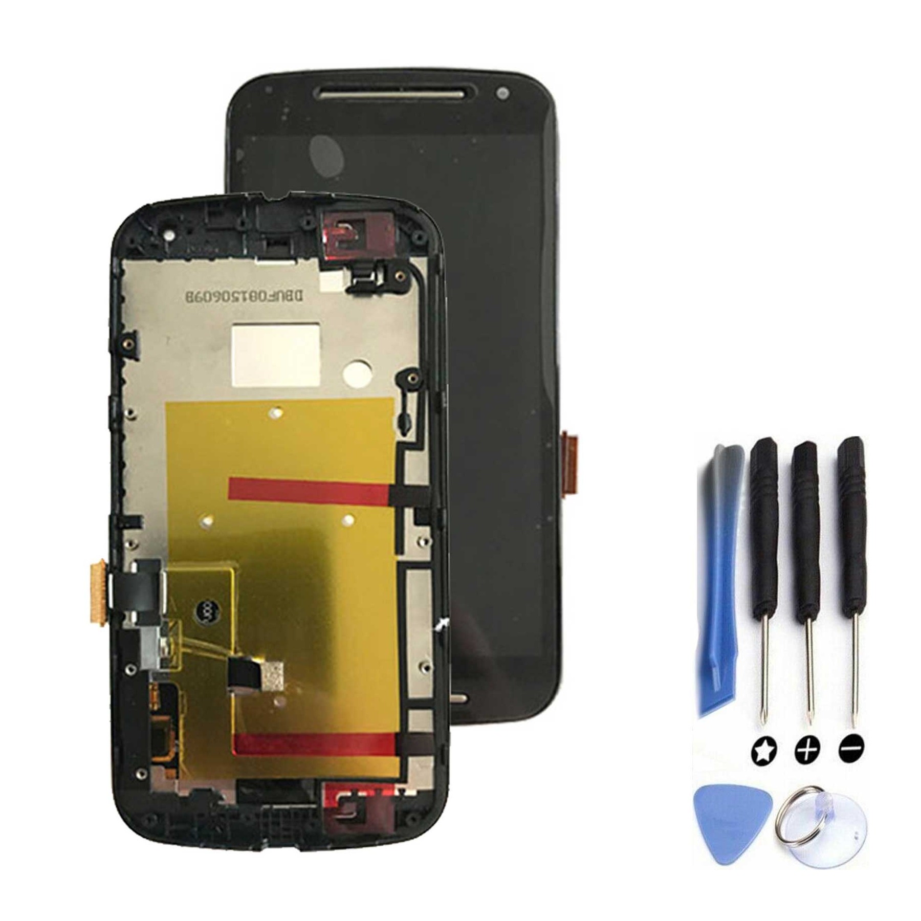 Kit Reparación Pantalla Para Motorola Moto G2 Con Marco Negra