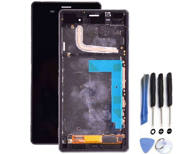 Display For Sony Xperia Z3, Color Black, With Frame