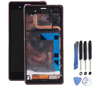 Display For Sony Xperia Z3, Color Gold, With Frame ARREGLATELO - 1