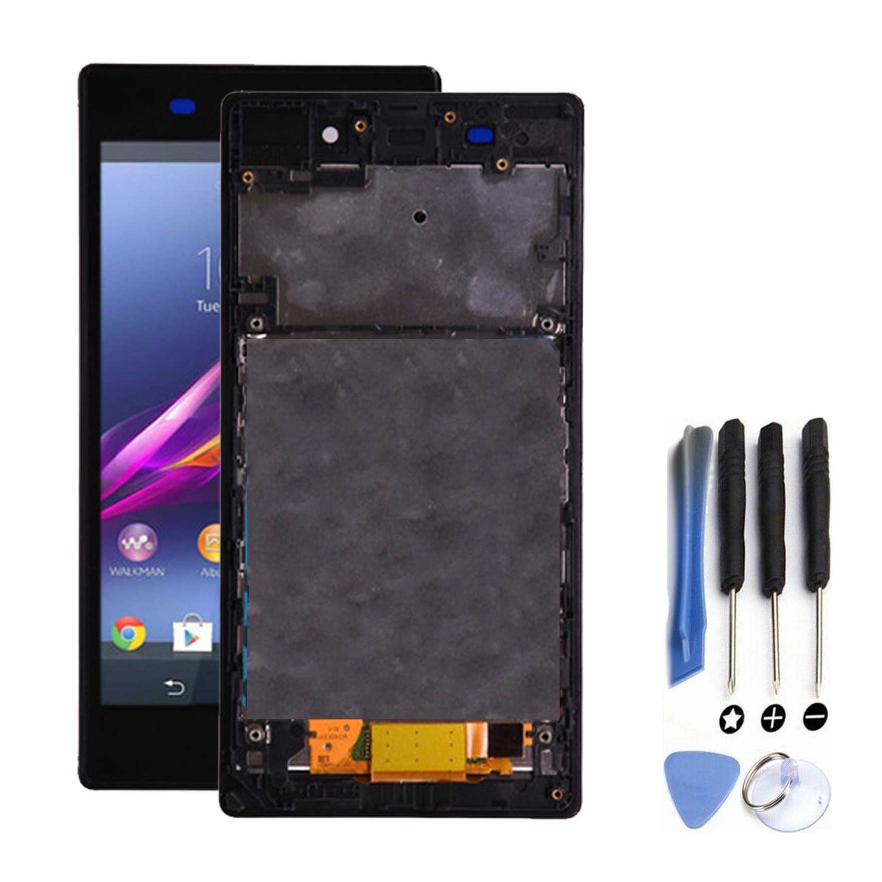Kit Reparación Pantalla Para Sony Xperia Z1 L39H Con Marco Negra