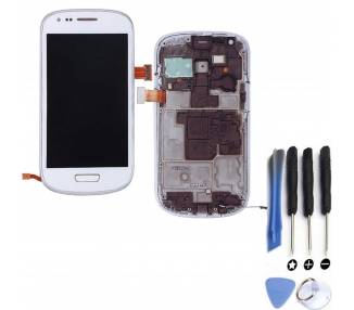 Kit Reparación Pantalla Para Samsung Galaxy S3 Mini I8190 Con Marco Blanca