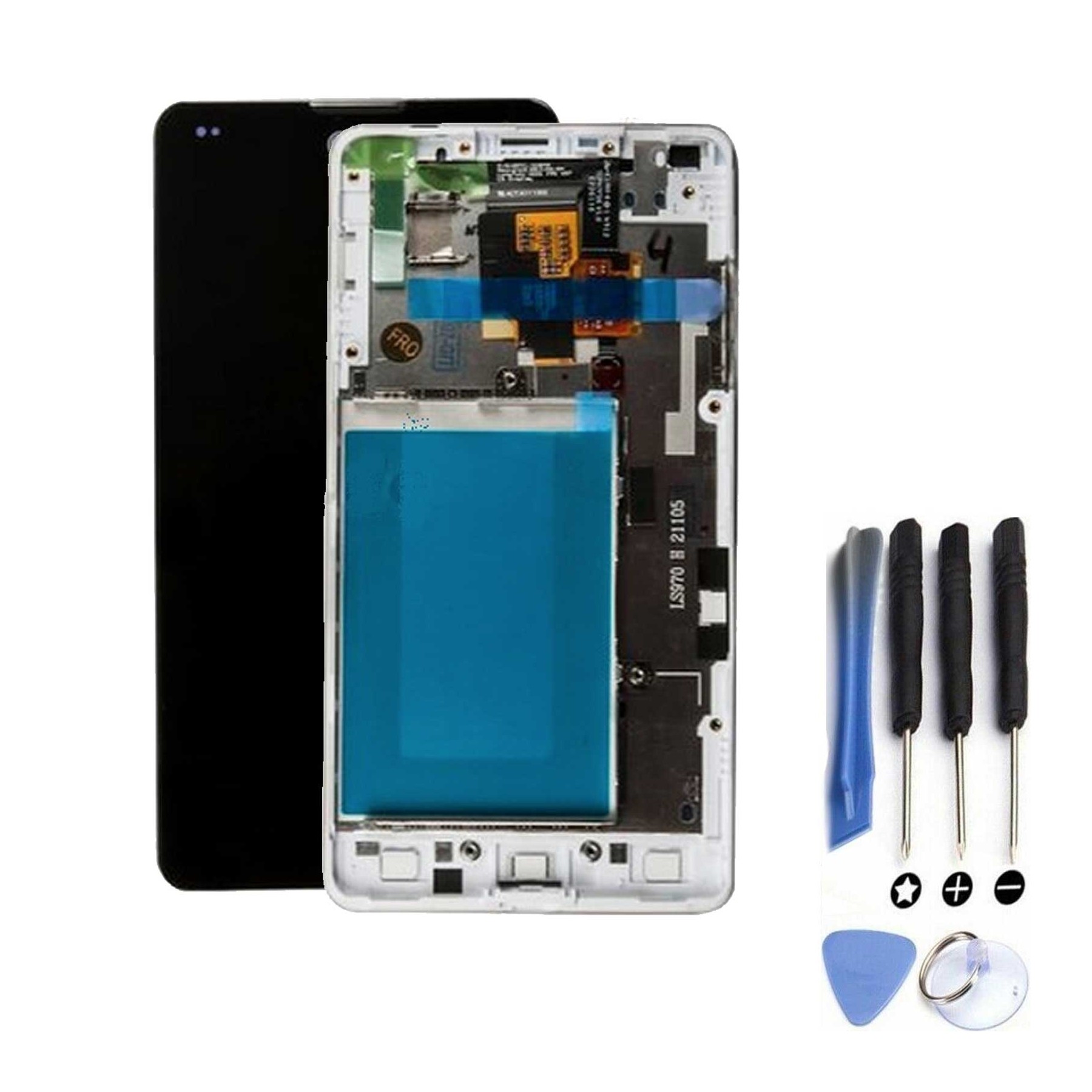 Kit Reparación Pantalla para Lg Optimus G E975 Con Marco Blanca