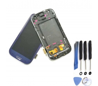 Display For Samsung Galaxy S3, Color Blue, With Frame, OLED ARREGLATELO - 1