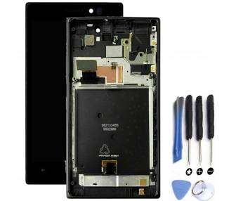 Display For Nokia Lumia 925, Color Black, With Frame