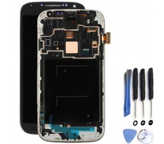 Kit Reparación Pantalla Para Samsung Galaxy S4 Siv I9515, Marco Negro, AMOLED