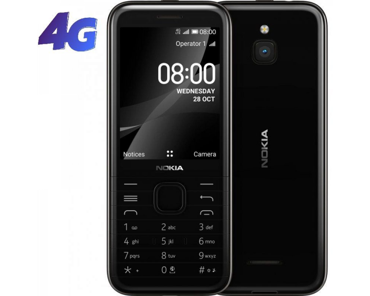 Teléfono Móvil Nokia 8000 Negro