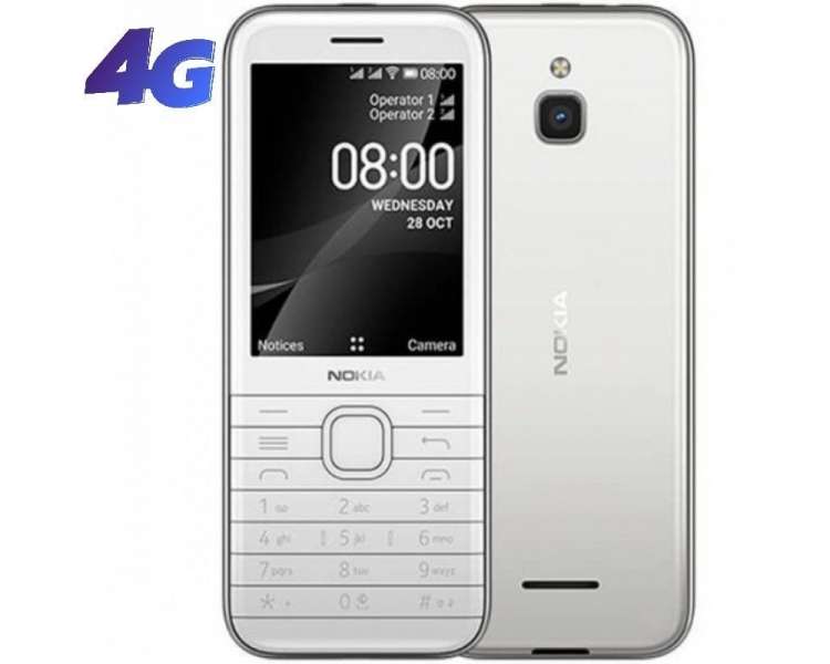 Teléfono Móvil Nokia 8000 Blanco