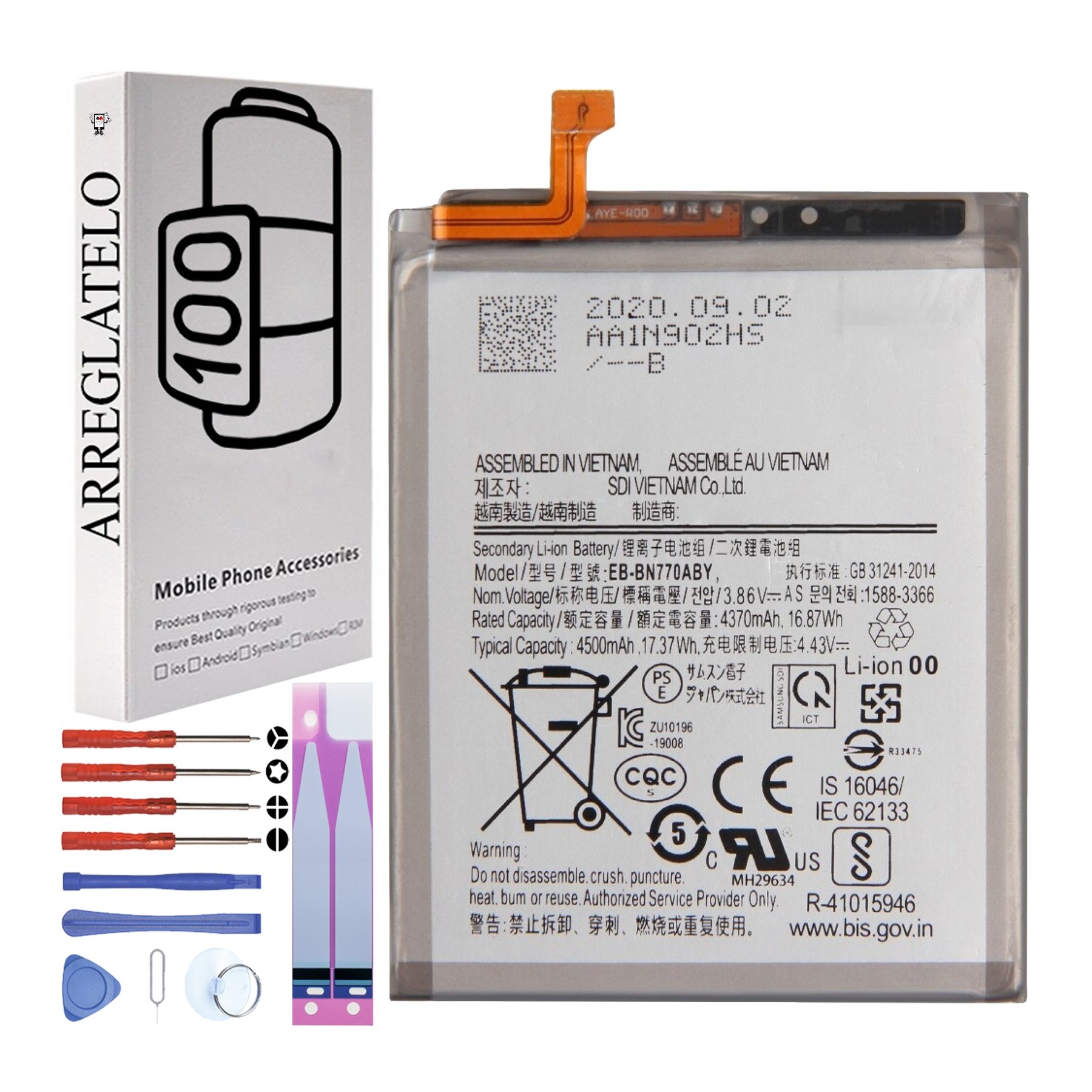 Bateria para Samsung Galaxy Note 10 Lite, SM-N770F, MPN Original: EB-BN770ABY