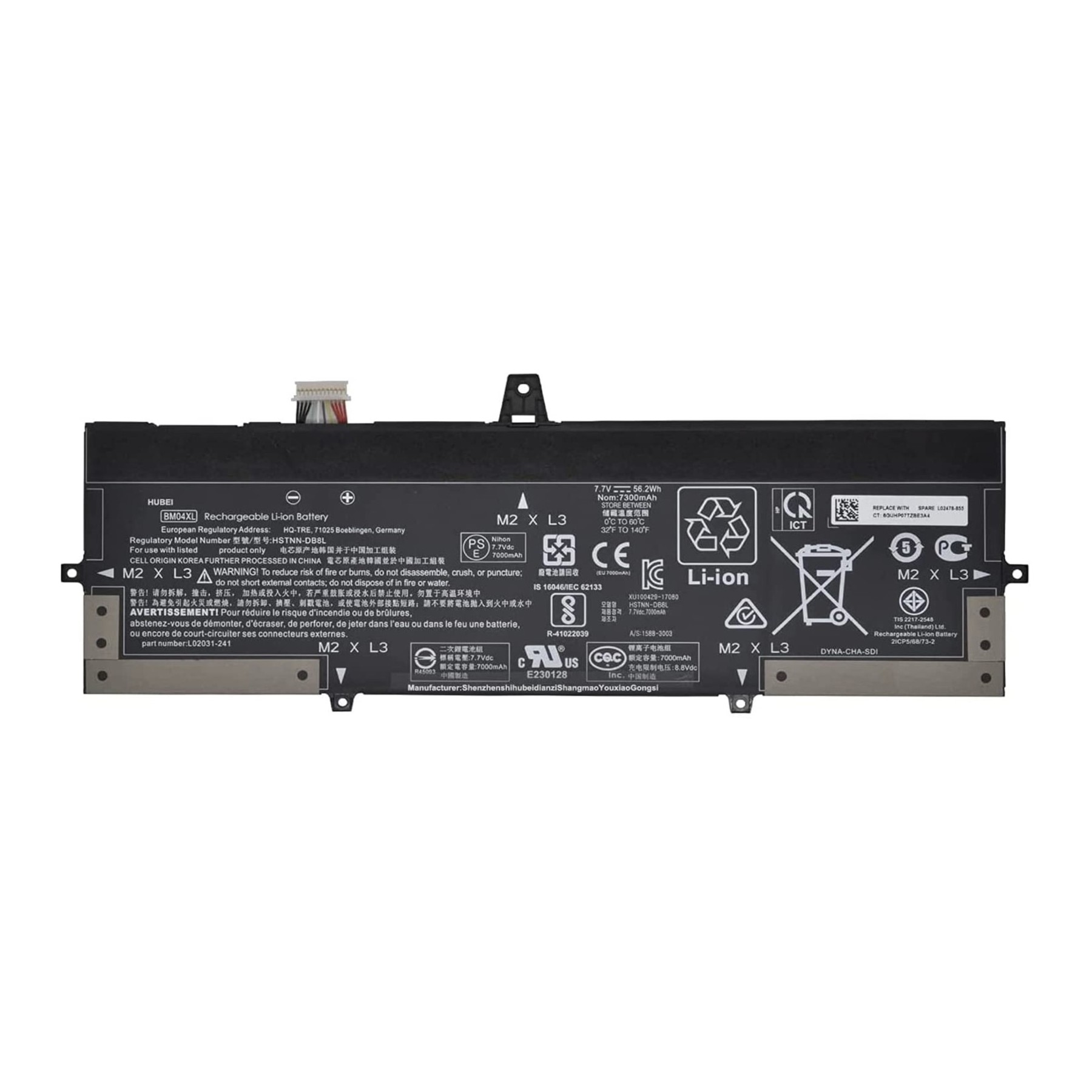 Batería para Portatil HP EliteBook X360 G3 1030 BM04XL L02478-855 HSTNN-UB7L
