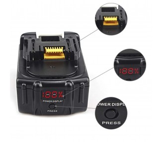 Bateria Recargable 18V 6.0Ah para Makita BL1830 BL1840 BL1850 BL1860B LXT 400